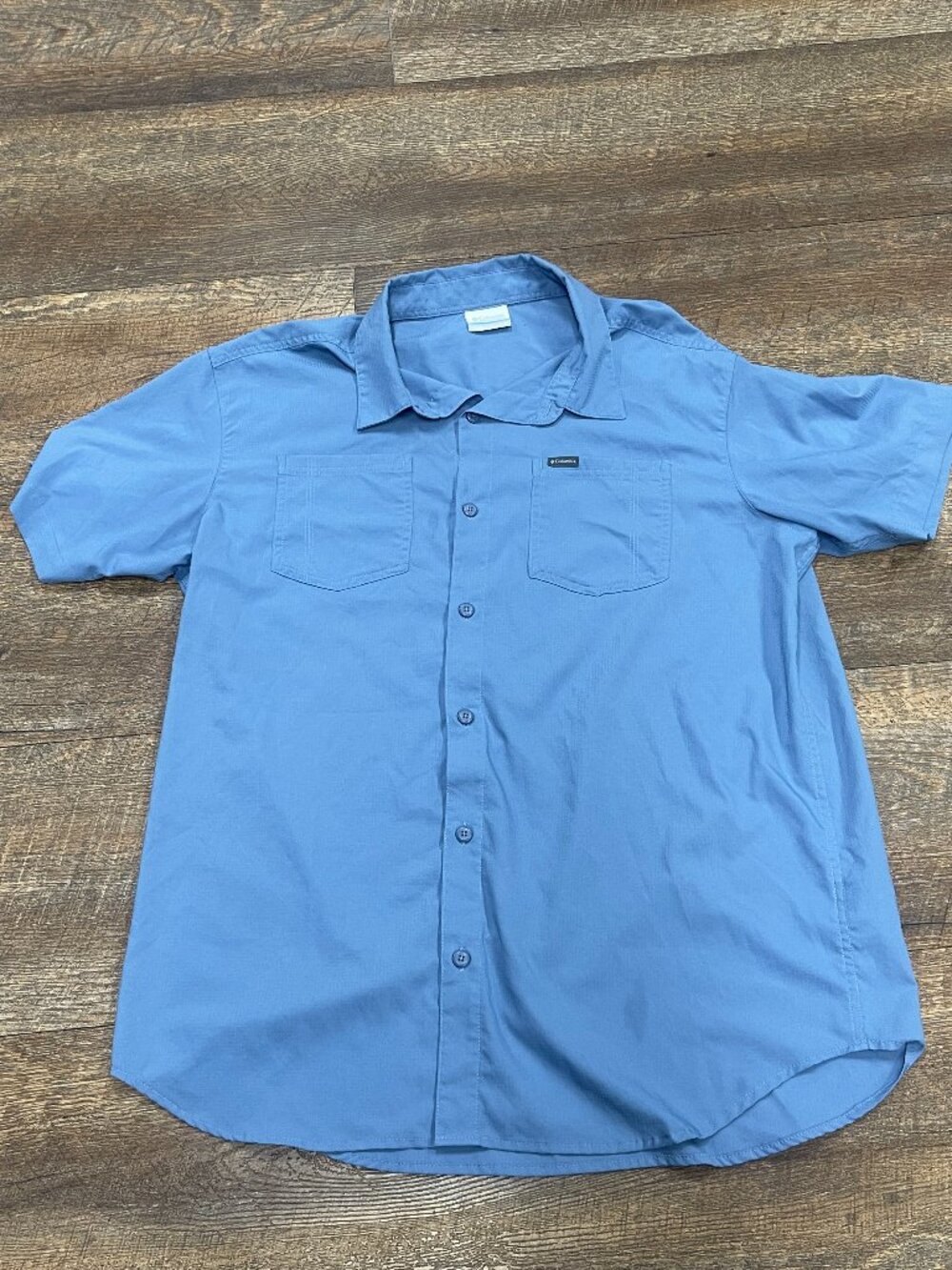 Columbia Silver Ridge Blue Hiking Shirt Men's Large